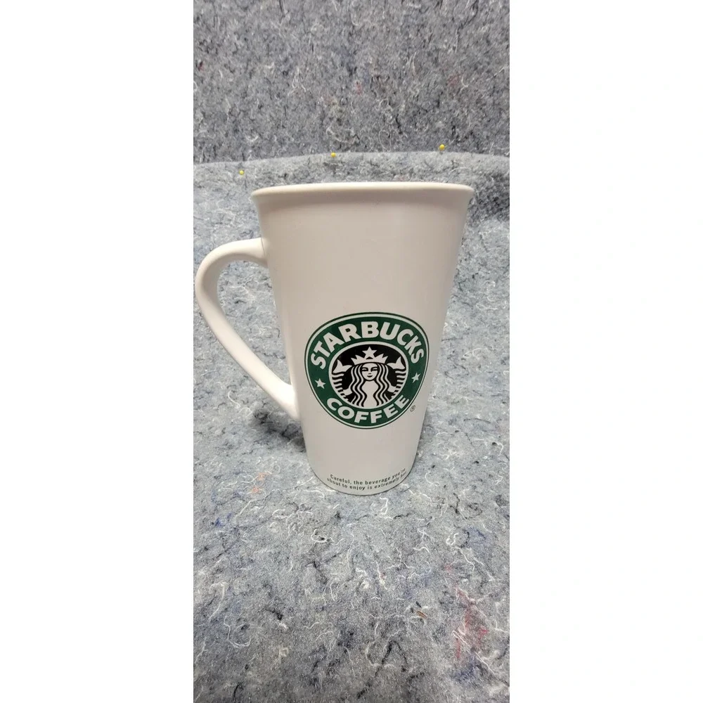 2006‎ Starbucks White Green Oringal Logo Cremica Coffe Tea 16 Oz Mug